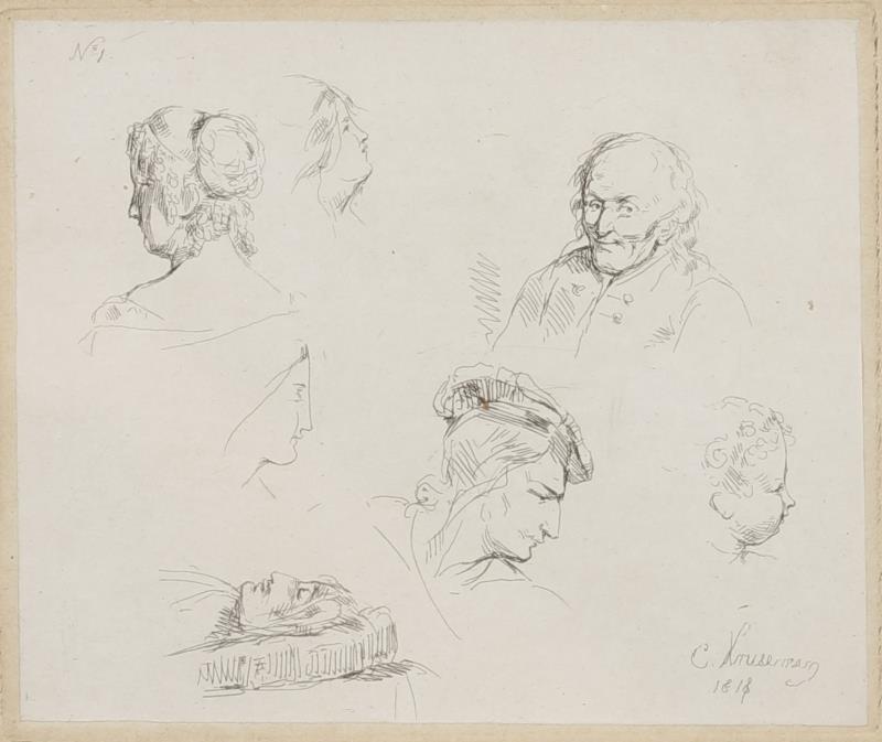 Cornelis Kruseman (Amsterdam 1797 - 1857 Lisse), Studies.