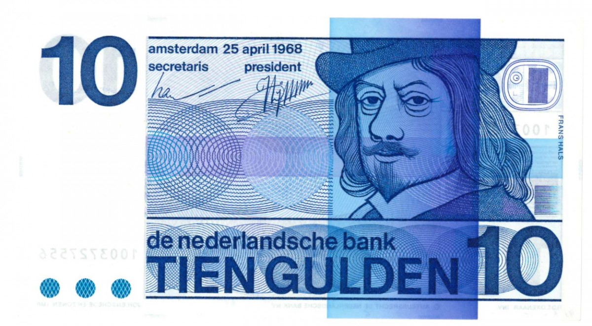 Nederland 10 gulden Bankbiljet Type 1968 Frans Hals - Nagenoeg UNC