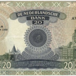 Nederland 20 gulden Bankbiljet Type 1939 Emma -Zeer Fraai
