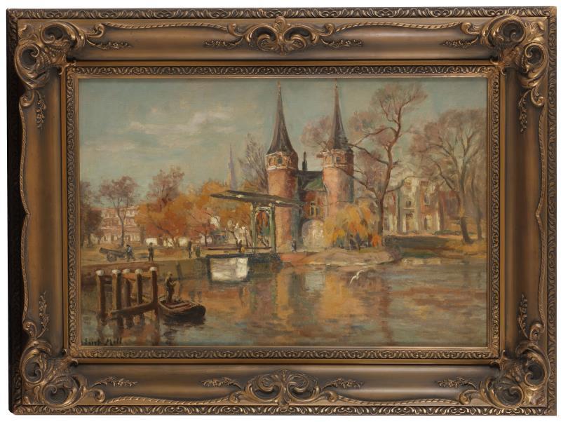 Evert Moll (Voorburg 1878 - 1955 Den Haag). De oostpoort te Delft.