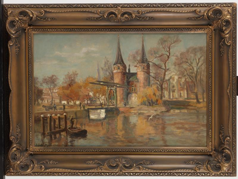 Evert Moll (Voorburg 1878 - 1955 Den Haag). De oostpoort te Delft.