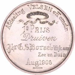 1906. Nederland. Velsen. Prijspenning Druiven.