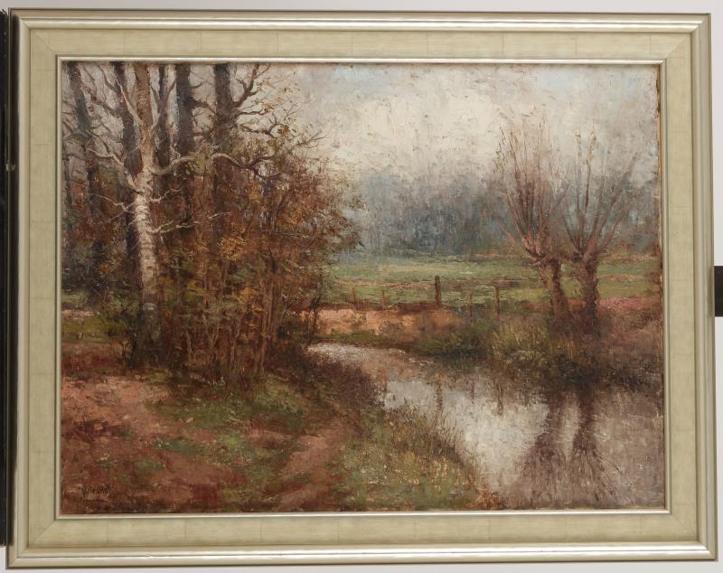 Walter Neuhof (Maastricht 1904 - 1982), Rivierlandschap.