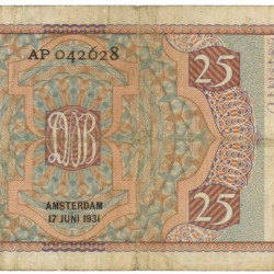 Nederland 25 gulden bankbiljet Type 1931 Mees - Fraai / Zeer Fraai