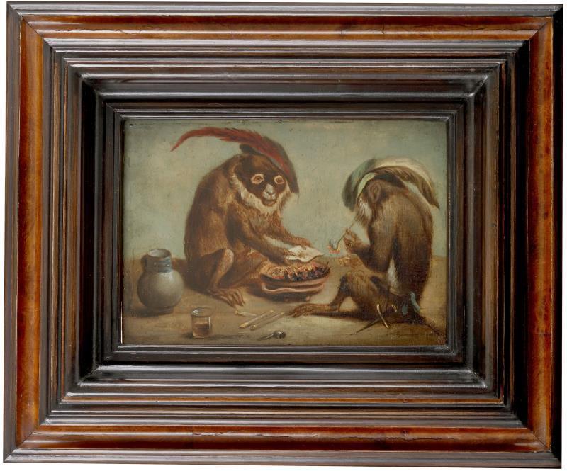 Navolger David Teniers II, Pijprokende aapjes.
