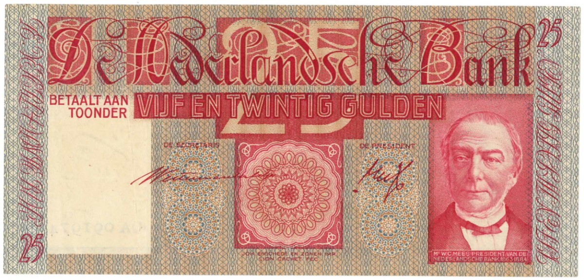 Nederland 25 gulden bankbiljet Type 1931 Mees - Zeer Fraai -