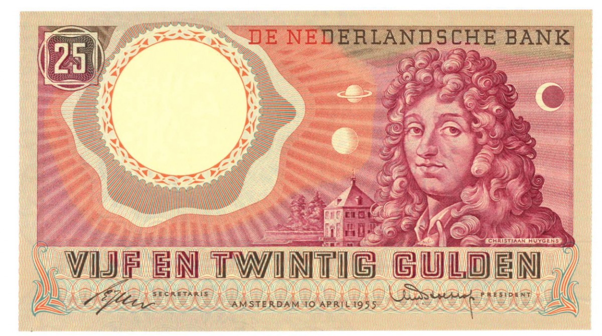 Nederland 25 gulden Bankbiljet Type 1955 Huygens - Nagenoeg UNC