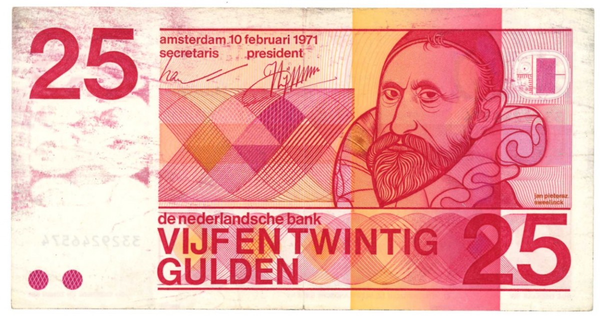 Nederland 25 gulden Bankbiljet Type 1971 Sweelinck - Zeer Fraai
