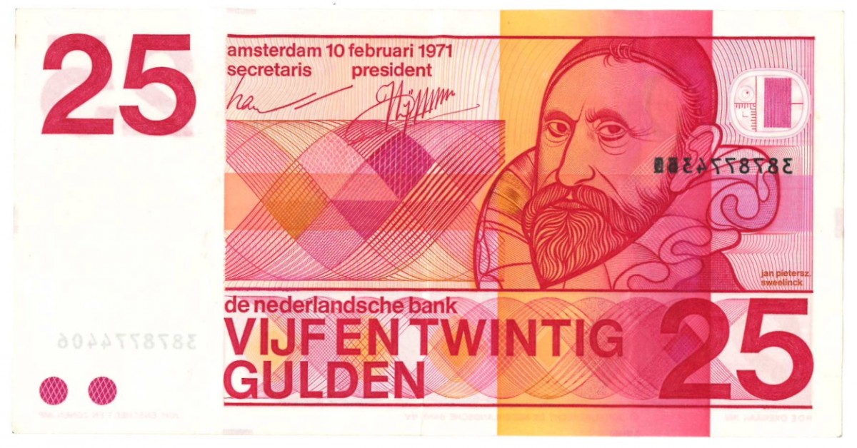 Nederland 25 gulden Bankbiljet Type 1971 Sweelinck - Zeer Fraai