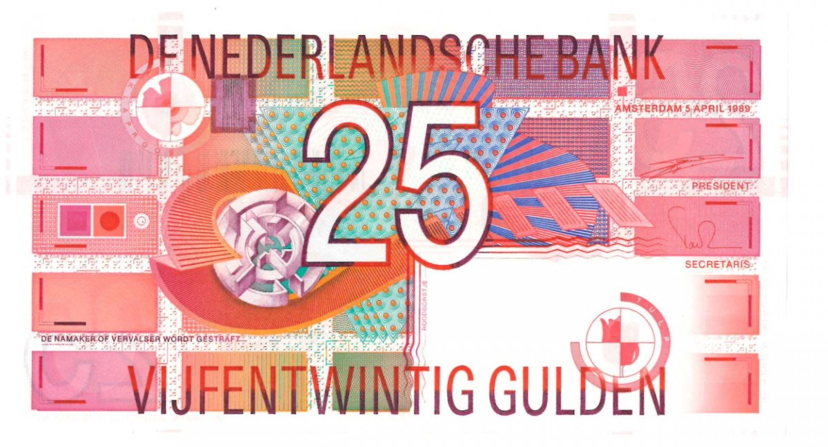 Nederland 25 gulden Bankbiljet Type 1989 Roodborstje - Nagenoeg UNC