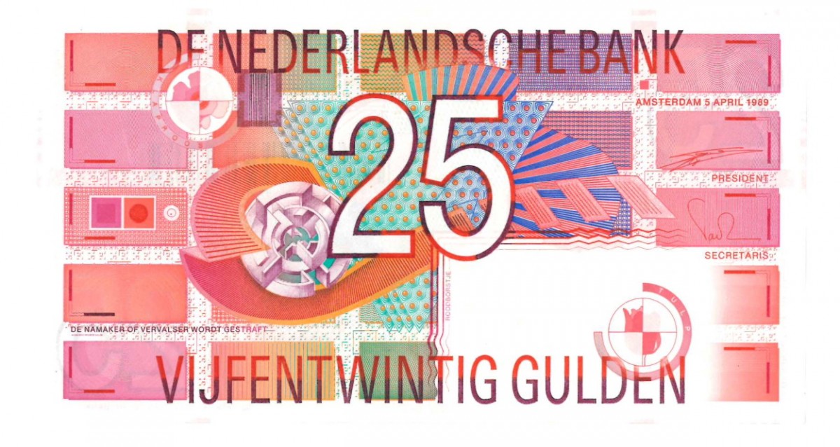 Nederland 25 gulden Bankbiljet Type 1989 Roodborstje - Nagenoeg UNC