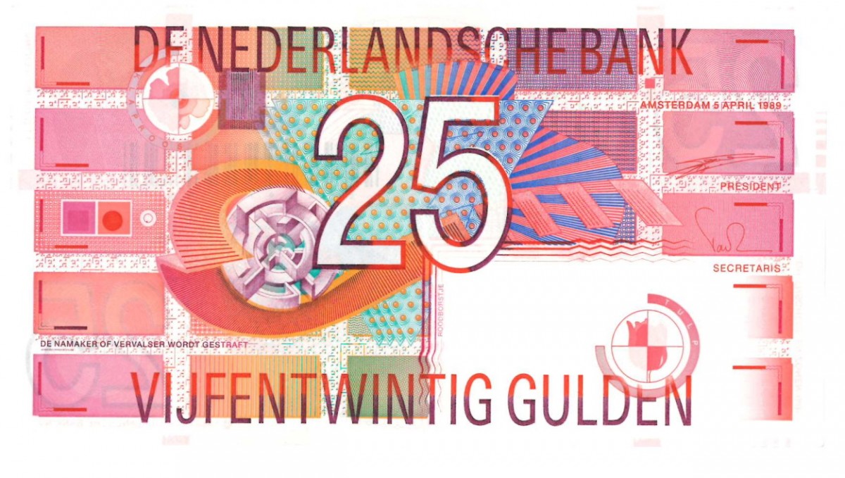 Nederland 25 gulden Bankbiljet Type 1989 Roodborstje - Prachtig