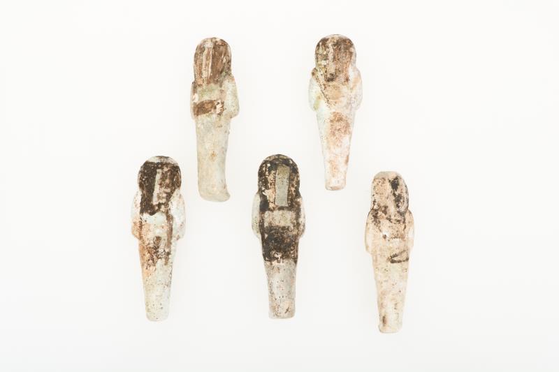 Zes Egyptische Ushabti, 1070 v.Chr. – 664 v.Chr., 21e/22e Dynastie.