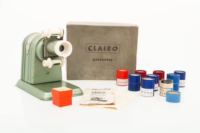 Clairo film projector met 10 filmrollen.