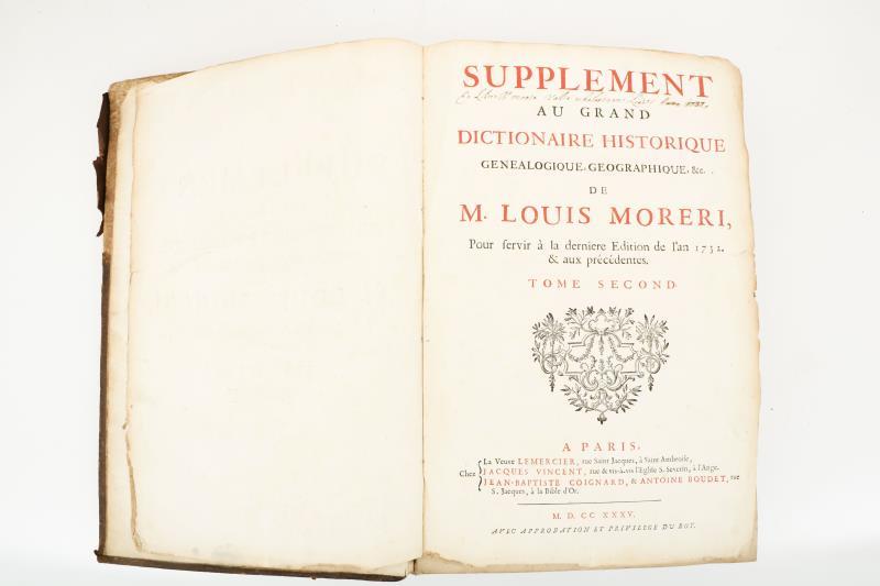 Louis Moreri (1643-1680) - Le grand dictionnaire historique ou Le mélange curieux de l'histoire sacrée et profane . - 7 dlg. Frankrijk, 1725/1735.