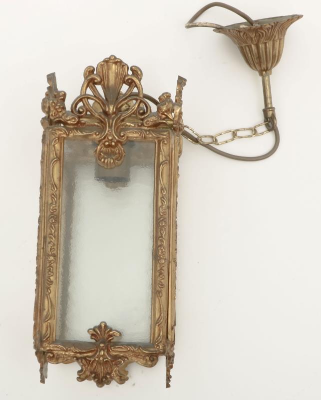 A cast brass hall lantern, ca. 1960.