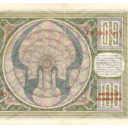 Nederland 100 gulden Bankbiljet Type 1930 Luitspelende vrouw - Zeer Fraai +
