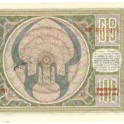 Nederland 100 gulden Bankbiljet Type 1930 Luitspelende vrouw - Nagenoeg UNC