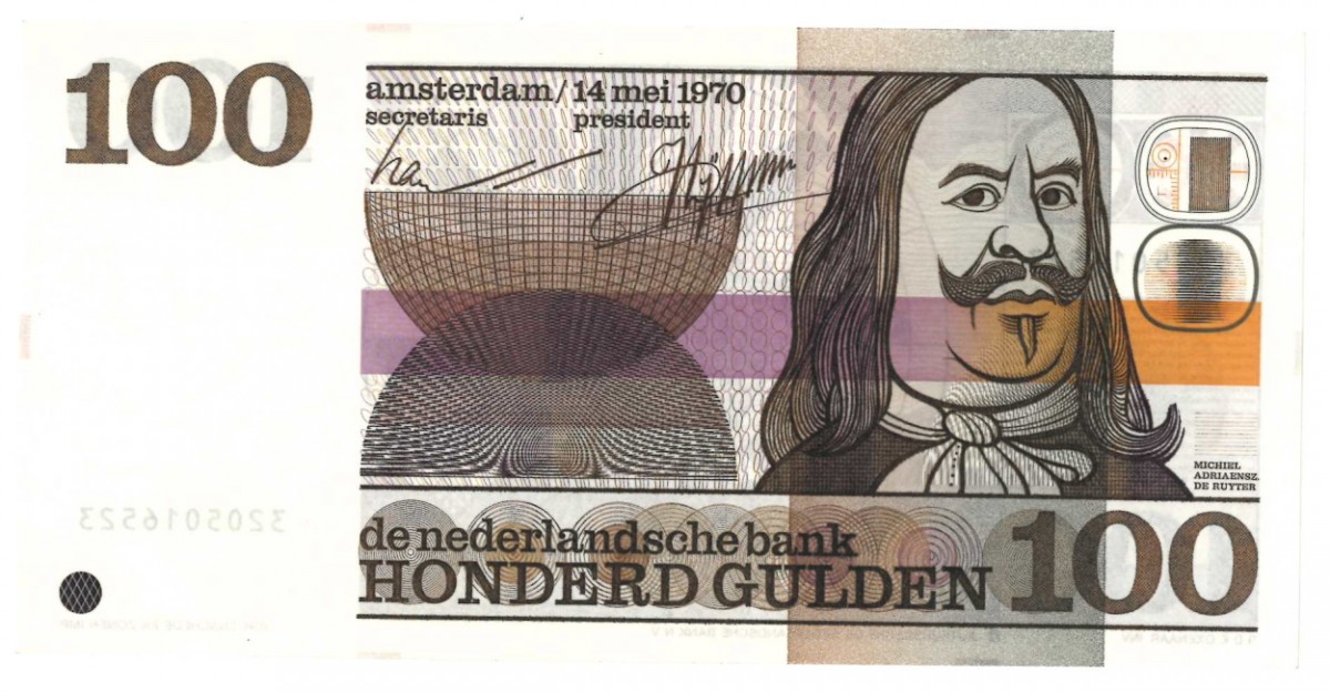 Nederland 100 gulden Bankbiljet Type 1970 Michiel de Ruyter - Nagenoeg UNC