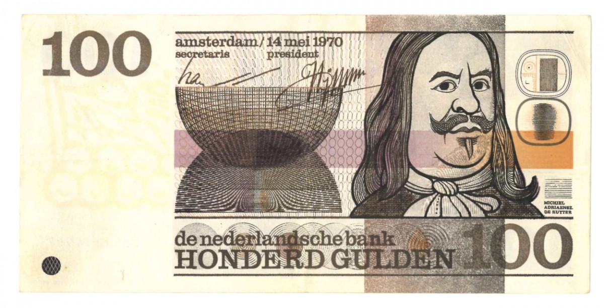 Nederland 100 gulden Bankbiljet Type 1970 Michiel de Ruyter - Zeer Fraai