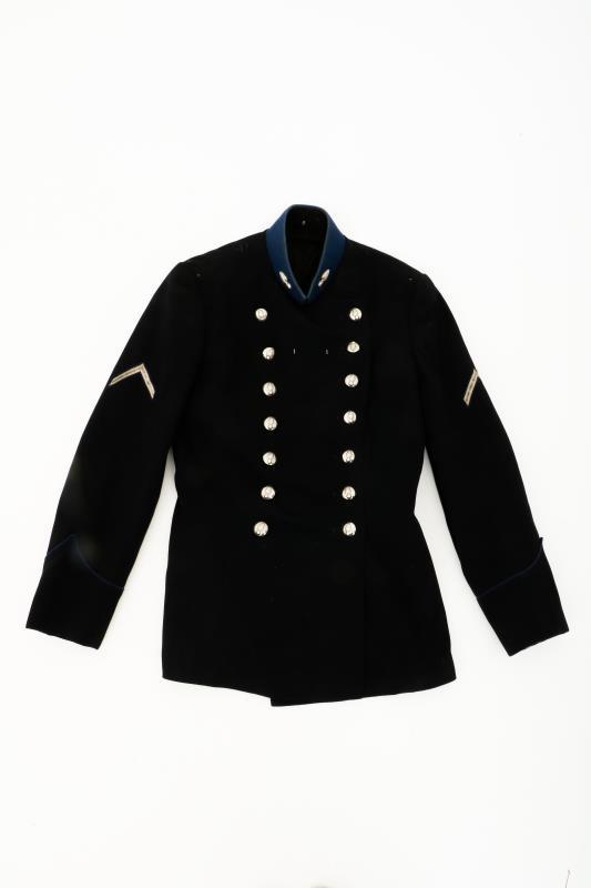 Een Koninklijke Marechaussee (KMAR) uniform set, inclusief overjas, ca. 1970.