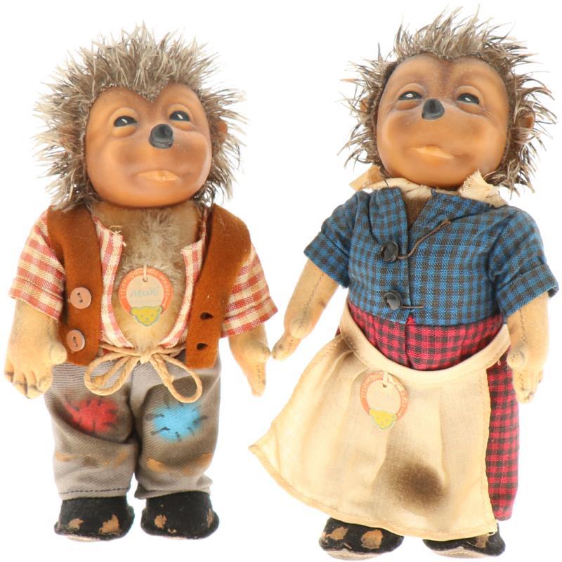 Een lot van (3) Steiff knuffels, w.o. (2) Mecki.