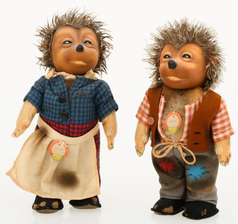 Een lot van (3) Steiff knuffels, w.o. (2) Mecki.