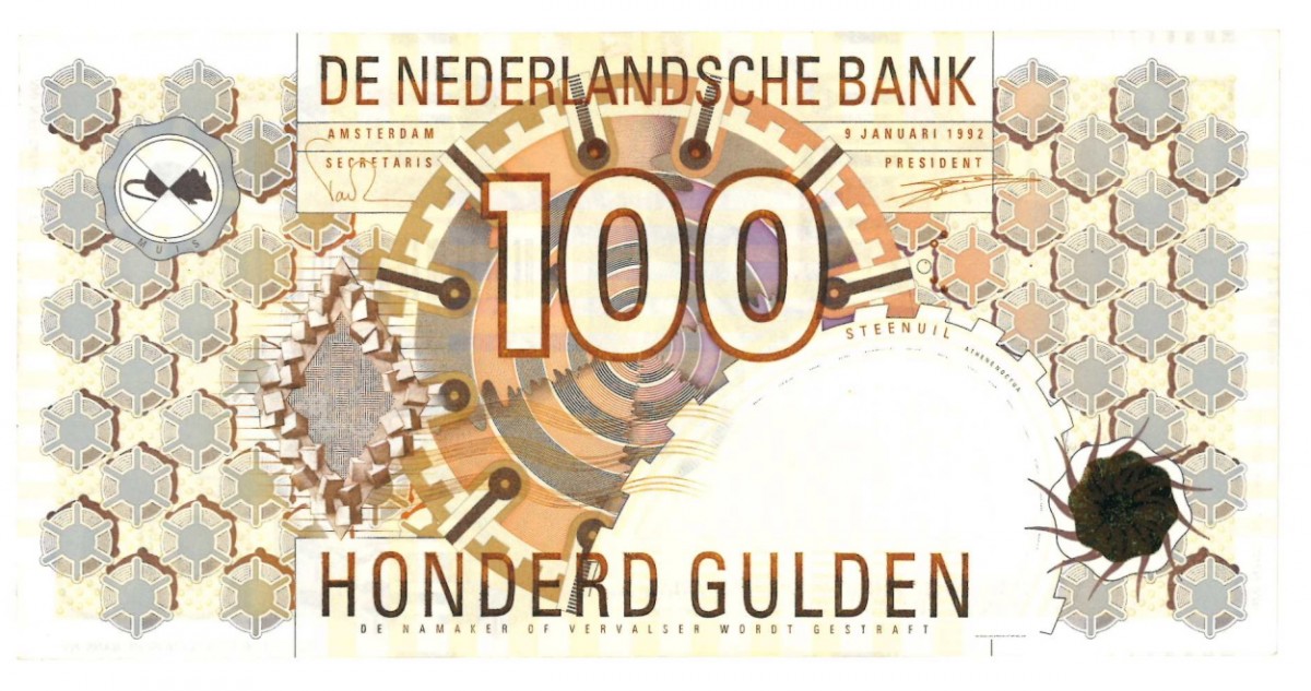 Nederland 100 gulden Bankbiljet Type 1992 Steenuil - Zeer Fraai +