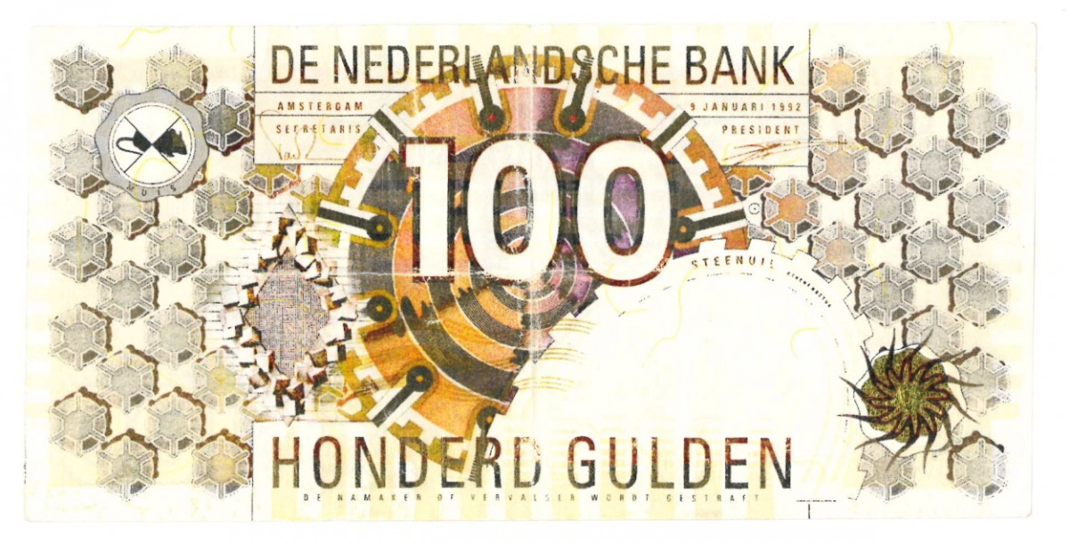 Nederland 100 gulden Bankbiljet Type 1992 Steenuil - Zeer Fraai -