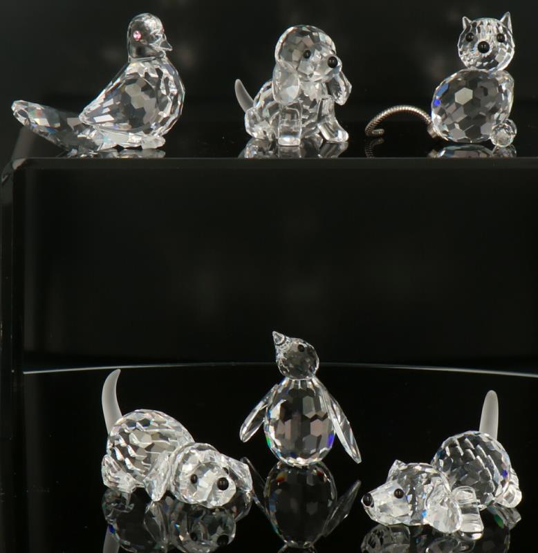 (6) delig lot Swarovski dier figuren.