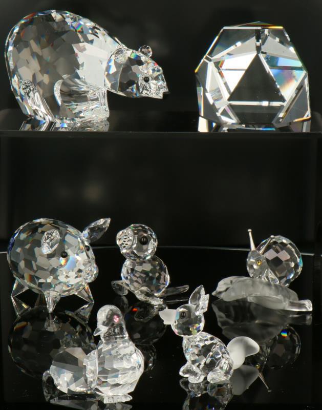 (7) delig lot Swarovski dier figuren.