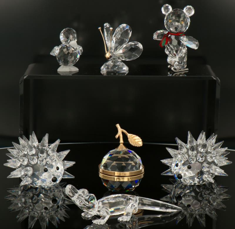 (7) delig lot Swarovski dier figuren .