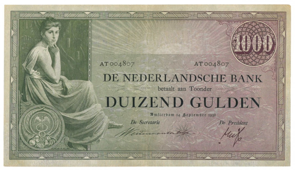 Nederland 1000 gulden Bankbiljet Type 1926 Grietje Seel - Zeer Fraai