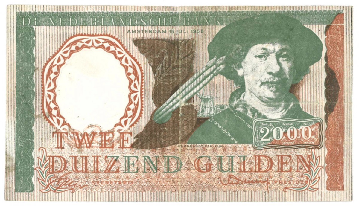 Nederland 2000 gulden Bankbiljet Type 1956 Rembrandt - Zeer Goed