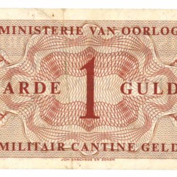 Ministerie van Oorlog 1 gulden Bankbiljet Type 1954 - Zeer Fraai +