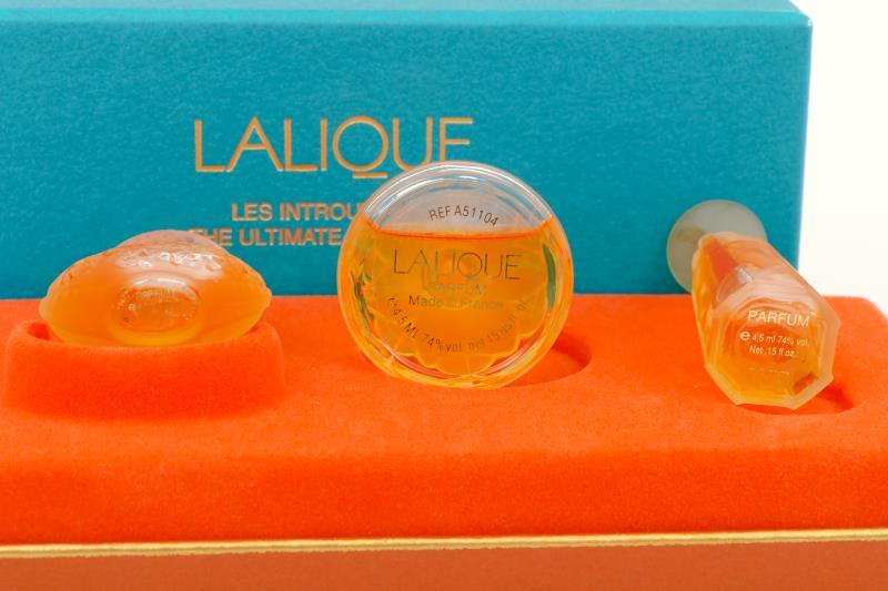 Een Lalique "Les Mascottes" -Miniatuur set. Gemerkt "Lalique France".