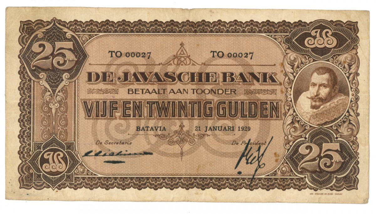 Netherlands-Indies 25 gulden Banknote Type 1925 - Very fine -