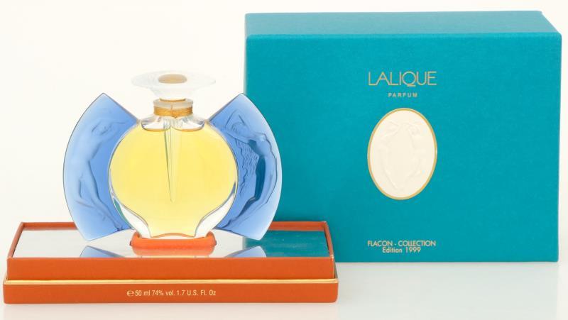 Een Lalique "Day and Night" -parfumfles, editie 1990. Gemerkt "Lalique France".