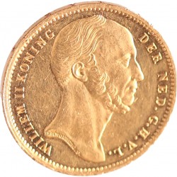 10 Gulden goud Willem II 1842. Prachtig + (Proofslag).