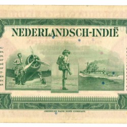 Netherlands-Indies 10 gulden Banknote Type 1943 Wilhelmina II - Very fine +