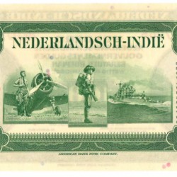 Netherlands-Indies 100 gulden Banknote Type 1943 Wilhelmina II - About UNC