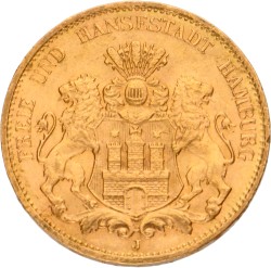 German states. Hamburg. 20 Mark. 1913 J.