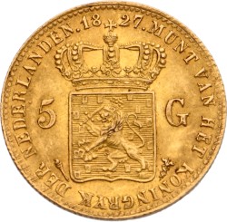 5 Gulden. Willem I. 1827 U. MS 62.
