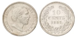 10 Cent. Willem III. 1889. MS 64.