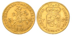 Halve gouden rijder van 7 gulden. Holland. 1750/40. UNC details.