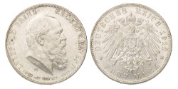 German states. Bavaria. Luitpold. 5 Mark - 90th birthday of the Prince Regent. 1911 D.