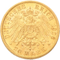 German states. Hessen. Ernst Lüdwich. 20 Mark. 1906 A.