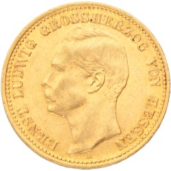 German states. Hessen. Ernst Lüdwich. 20 Mark. 1906 A.