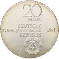 No reserve - Germany. DDR. 20 Mark - Karl von Stein. 1981.