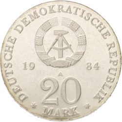 No reserve - Germany. DDR. 20 Mark - Georg Friedrich Händel. 1984 A.